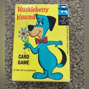 Vintage 1961 Huckleberry Hound Card Game by Ed-U-Cards Hanna-Barbera